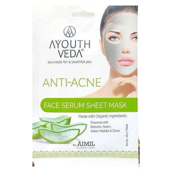 Ayouthveda Anti Acne Face Serum Sheet Mask  - Pack of 6