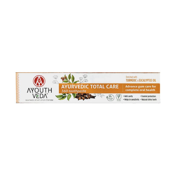 AYOUTHVEDA TOTAL CARE 360 TOOTHPASTE - Pack of 5 (100 GM each)
