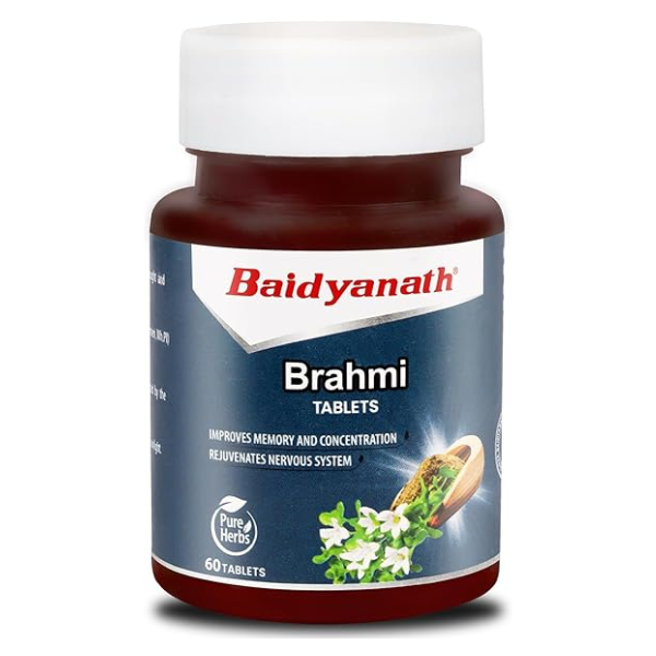 BAIDYANATH BRAHMI TABLETS - Pack of 3 (60 Tabs each)