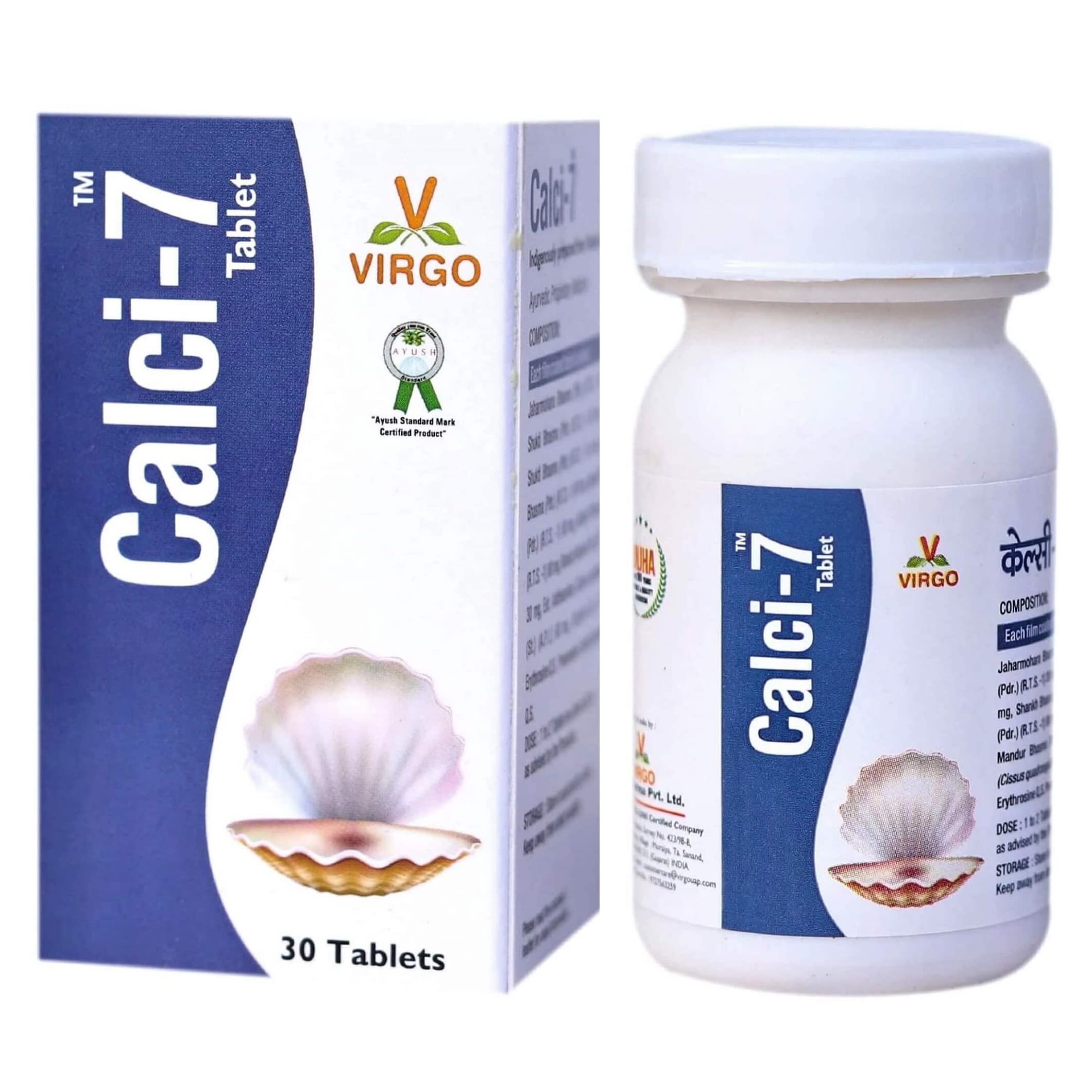 virgo Calci-7 Tablet- Pack of 4 (30 Tablets each)