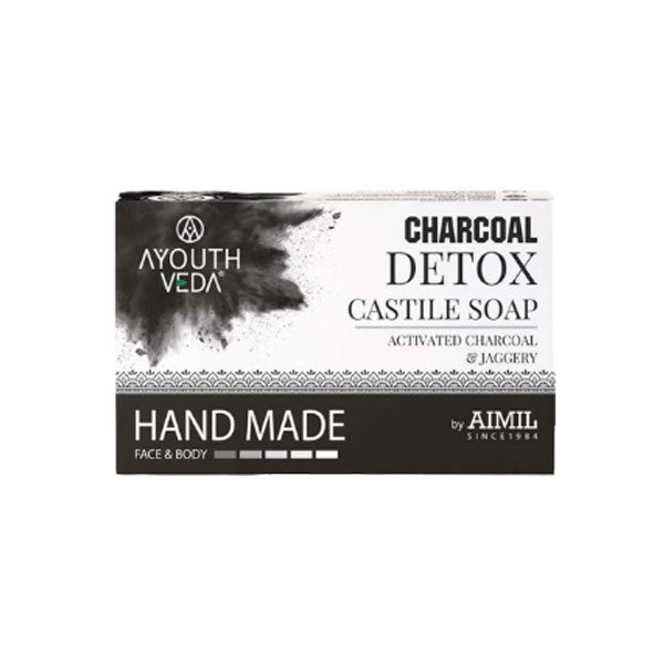 CHARCOAL DETOX CASTILE SOAP - Pack of 2 (110 GM each)