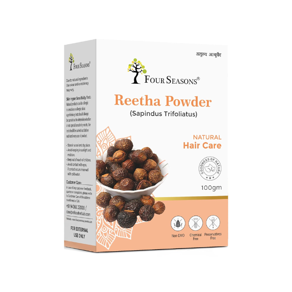 Four Seasons Ayurveda Reetha Powder - Pack of 9 (100 GM each)