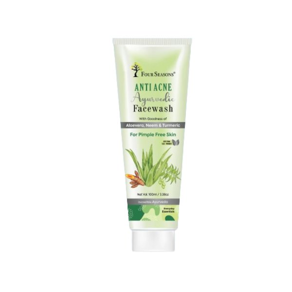 Four Seasons Ayurveda Anti Acne Ayurvedic Face Wash - Pack of 5 (100 ML each)