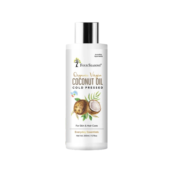 Four Seasons Ayurveda Organic Virgin Coconut Oil - pack of 2 (200 ML each)