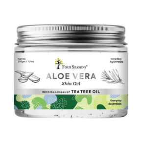 Four Seasons Ayurveda Aloe Vera Gel with Tea Tree Oil - Pack of 3 (200 GM each)