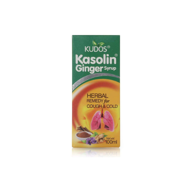 Kudos Kasolin Ginger Syrup- Pack of 6 (100 ml each)