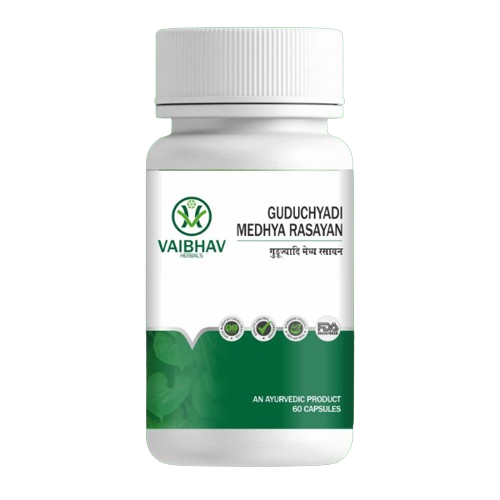 Buy Vaibhav Herbal Guduchiyadi Medhya Rasayan Capsule Uses, Benefits