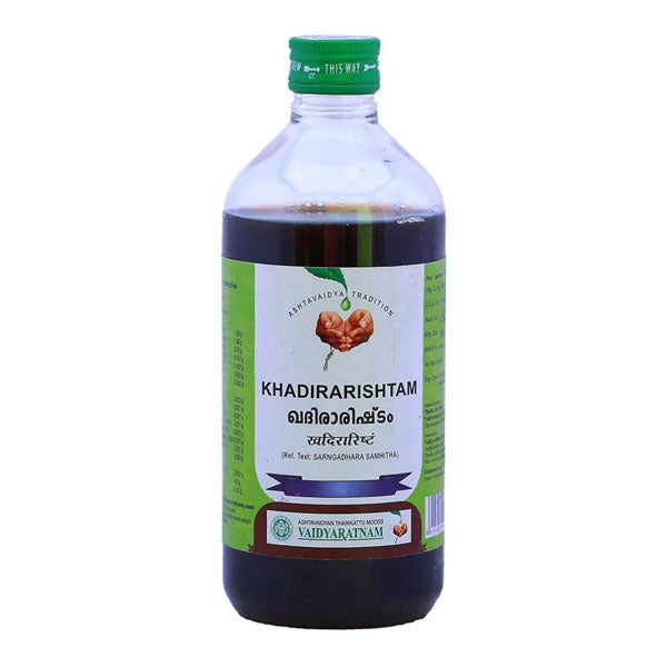 VAIDYARATNAM KHADIRARISHTAM - PACK OF 4 (450 ML EACH)