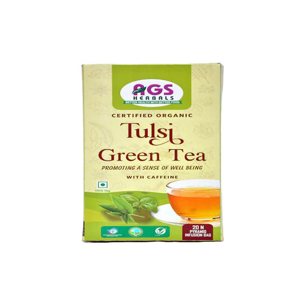 AGS HERBALS TULSI GREEN TEA BAG - Pack of 2 (20 NOS each)