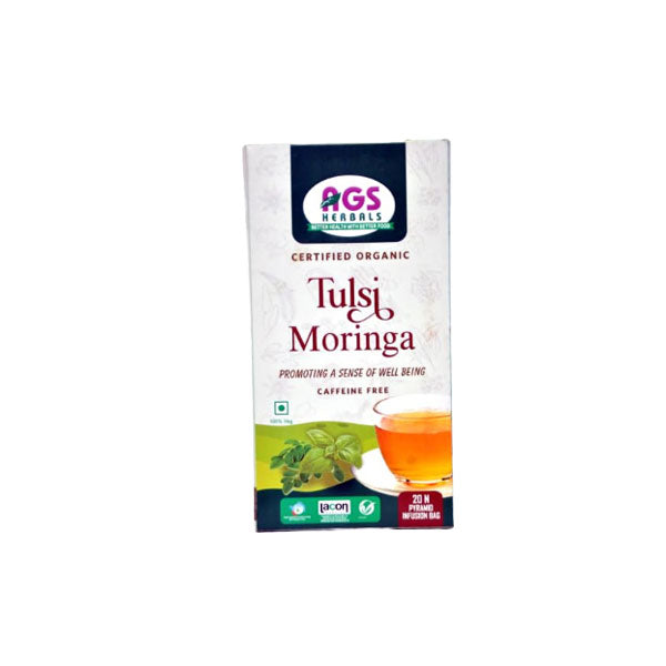 AGS HERBALS TULSI MORINGA TEA BAG - Pack of 3 (20 NOS)