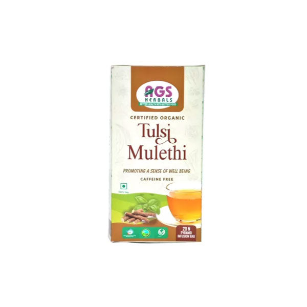 AGS HERBALS TULSI MULETHI TEA BOX - Pack of 2 (40 GM each)