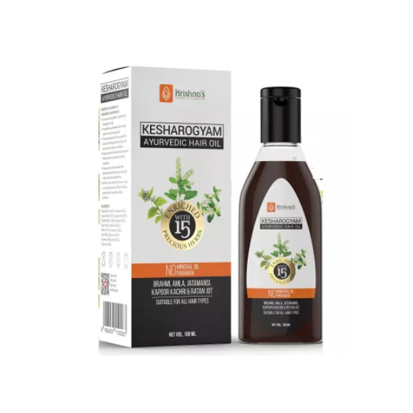 KRISHNA'S KESHAROGYAM HAIR OIL - PACK OF 3 (100 ML EACH)