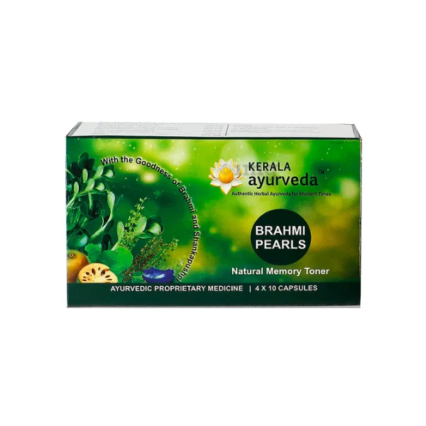 Kerala Ayurveda Brahmi Pearls Capsule - Pack of 2 (40 Caps Each)