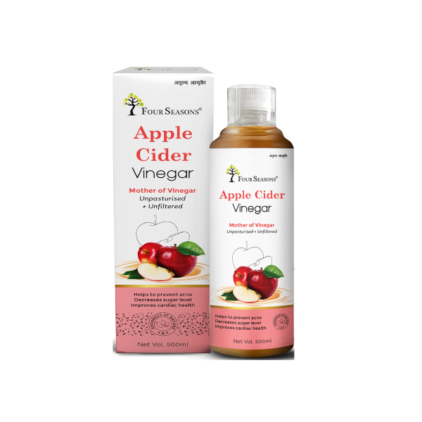 Four Seasons Ayurveda Apple Cider Vinegar - Pack of 2 (500 ML each)
