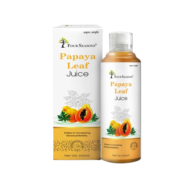 Four Seasons Ayurveda Papaya Leaf Juice - Pack of 3 (500 ML each)