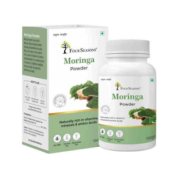 Four Seasons Ayurveda Moringa Powder - Pack of 4 (100 GM each)