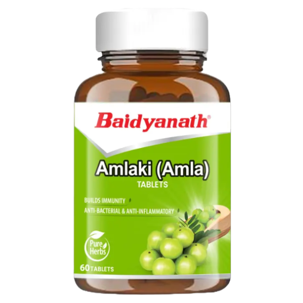 BAIDYANATH AMLAKI (AMLA) TABLETS - Pack of 3 (60 TABS each)