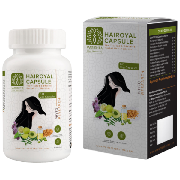 VASISHTA HAIROYAL CAPSULE - PACK OF 2 (60 Caps EACH)