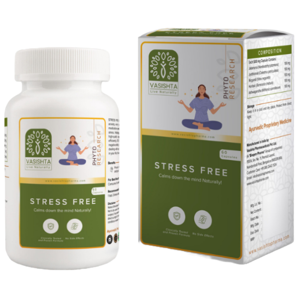 VASISHTA STRESS FREE CAPSULE - PACK OF 2 (60 Caps EACH)