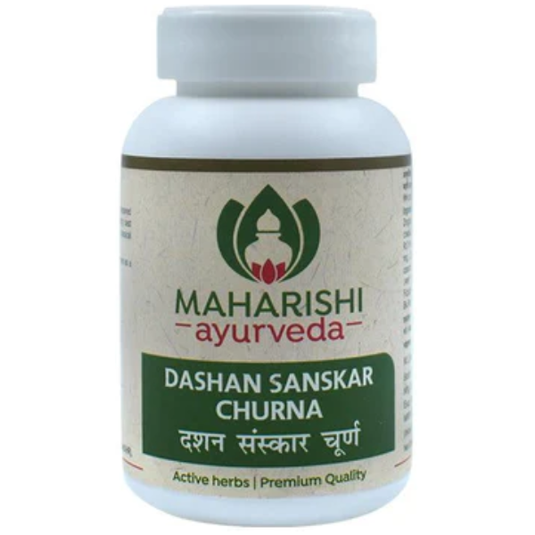 MAHARISHI AYURVEDA DASHAN SANSKAR CHURNA - Pack of 4 (50 GM Each)