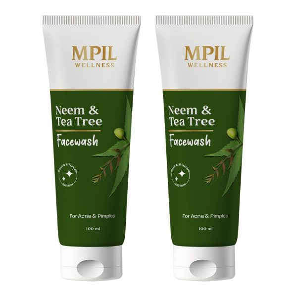 MPIL Neem & Tea Tree Facewash - Pack of 2 (100ml each)
