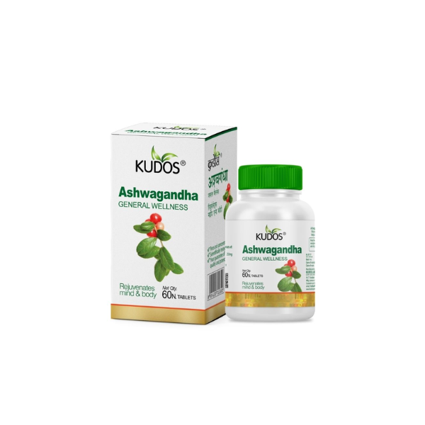 Kudos Ashwagandha Tablets- Pack of 3 (60 tablets each)
