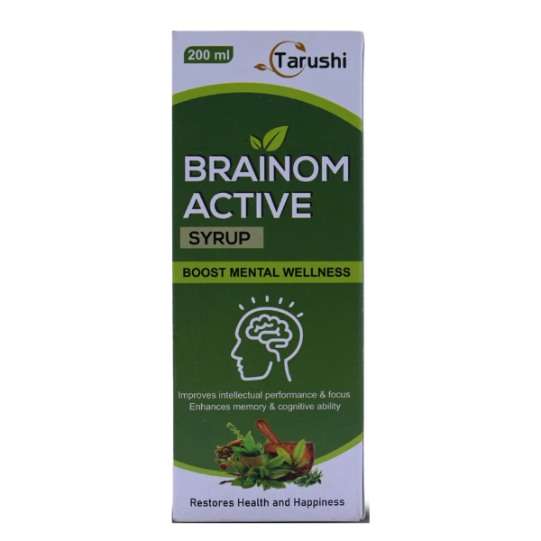 RHUSHI AYURVEDA Brainom Active Syrup - Pack of 7 (200 ml Each)
