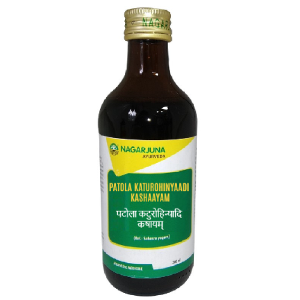 NAGARJUNA AYURVEDA PATOLA KATUROHINYAADI KASHAAYAM - pack of 3 (200 ML each)