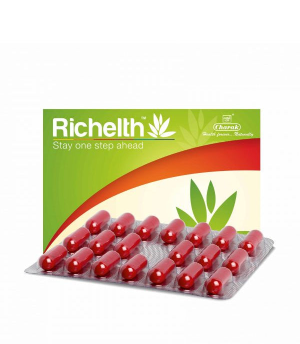 Charak Richelth Capsule - Pack of 3 (20 Caps each)