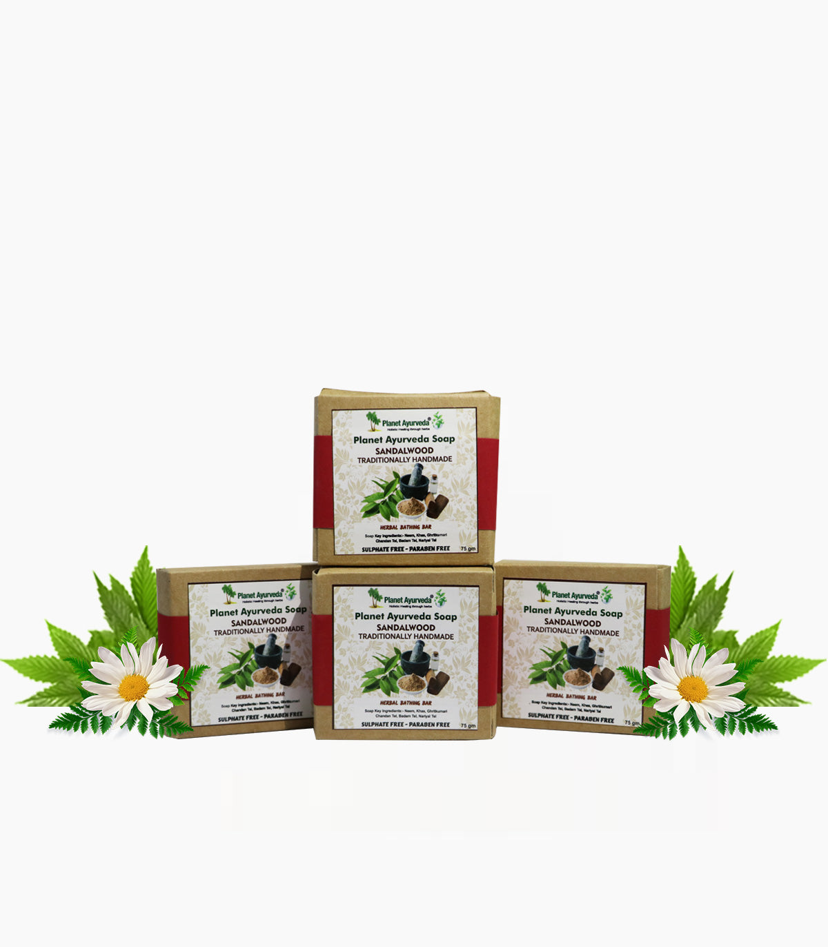 PLANET AYURVEDA SANDALWOOD SOAP (PACK OF 4)