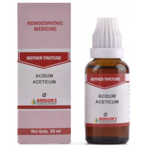 BAKSON'S HOMEOPATHY ACIDUM ACETICUM MOTHER TINCTURE Q - PACK OF 3 (30 ML EACH)