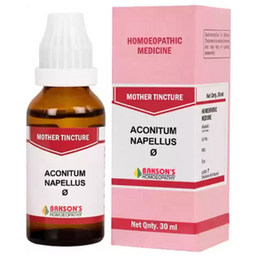 BAKSON'S HOMEOPATHY ACONITUM NAPELLUS MOTHER TINCTURE Q - PACK OF 3 (30 ML EACH)