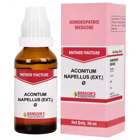 BAKSON'S HOMEOPATHY ACONITUM NAPELLUS (EXT) MOTHER TINCTURE Q - PACK OF 2 (30 ML EACH)