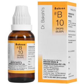 BAKSON'S HOMEOPATHY #B 10 SLEEP DROPS - PACK OF 2 (30 ML EACH)