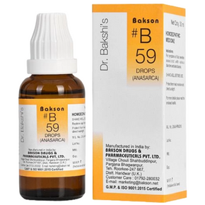 BAKSON'S HOMOEOPATHY #B 59 ANASARCA DROPS - PACK OF 2 (30 ML EACH)