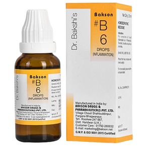 BAKSON'S HOMEOPATHY B6 INFLAMMATION DROP - PACK OF 2 (30 ML EACH)