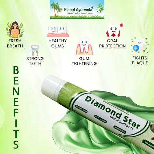 Buy Planet Ayurveda Diamond Star Herbal Toothpaste - Usage & Benefits