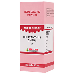 BAKSON'S HOMEOPATHY CHEIRANTHUS CHEIRI MOTHER TINCTURE Q - PACK OF 3 (30 ML EACH)