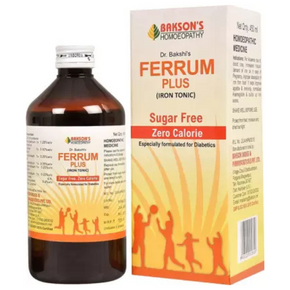 BAKSON'S HOMEOPATHY FERRUM PLUS IRON TONIC SUGAR FREE (450 ML)