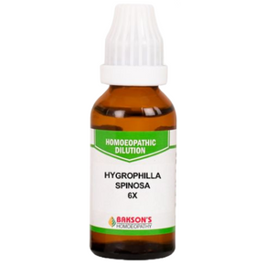 BAKSON'S HOMEOPATHY HYGROPHILLA SPINOSA DILUTION 6X - PACK OF 4 (30 ML EACH)