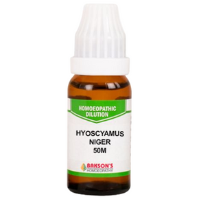 BAKSON'S HOMEOPATHY HYOSCYAMUS NIGER DILUTION 50M - PACK OF 2 (10 ML EACH)