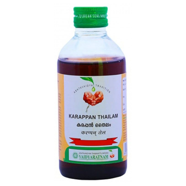 Buy Vaidyaratnam Karappan Thailam - Uses, Benefits & Dosage