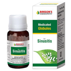 BAKSON'S HOMEOPATHY MEDICATED GLOBULES FOR SINUSITIS - PACK OF 6 (10 GM EACH)