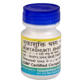 RASASHRAM MUKTA SHUKTI BHASMA - PACK OF 5 (10 GM EACH)