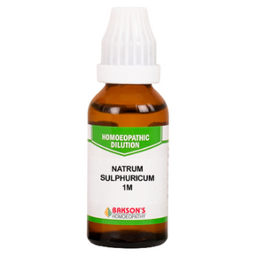 BAKSON'S HOMEOPATHY NATRUM SULPHURICUM 1M - PACK OF 3 (30 ML EACH)