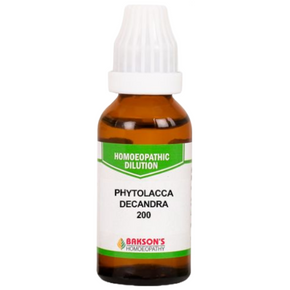 BAKSON'S HOMEOPATHY PHYTOLACCA DECANDRA DILUTION 200 - PACK OF 3 (30 ML EACH)