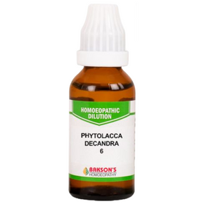 BAKSON'S HOMEOPATHY PHYTOLACCA DECANDRA DILUTION 6 - PACK OF 4 (30 ML EACH)