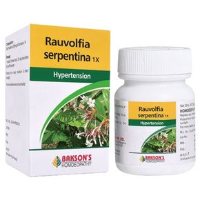 BAKSON'S HOMEOPATHY RAUVOLFIA SERPENTINA 1X - PACK OF 2 (50 TABLETS EACH)