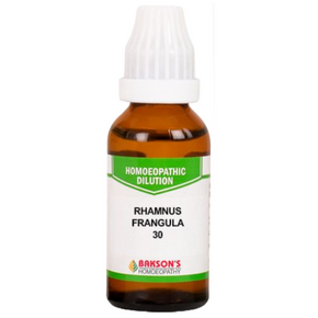 BAKSON'S HOMEOPATHY RHAMNUS FRANGULA DILUTION 30 - PACK  OF 4 (30 ML EACH)