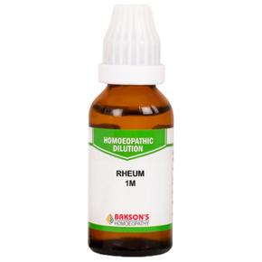 BAKSON'S HOMEOPATHY RHEUM DILUTION 1M - PACK  OF 3 (30 ML EACH)